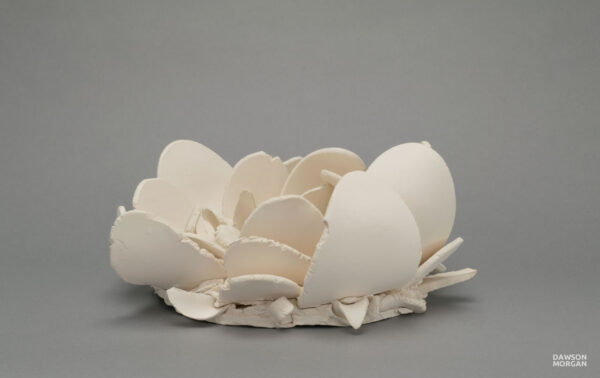 Dawson Morgan White Ceramic Wall Flower