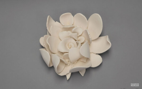 Dawson Morgan White Ceramic Wall Flower